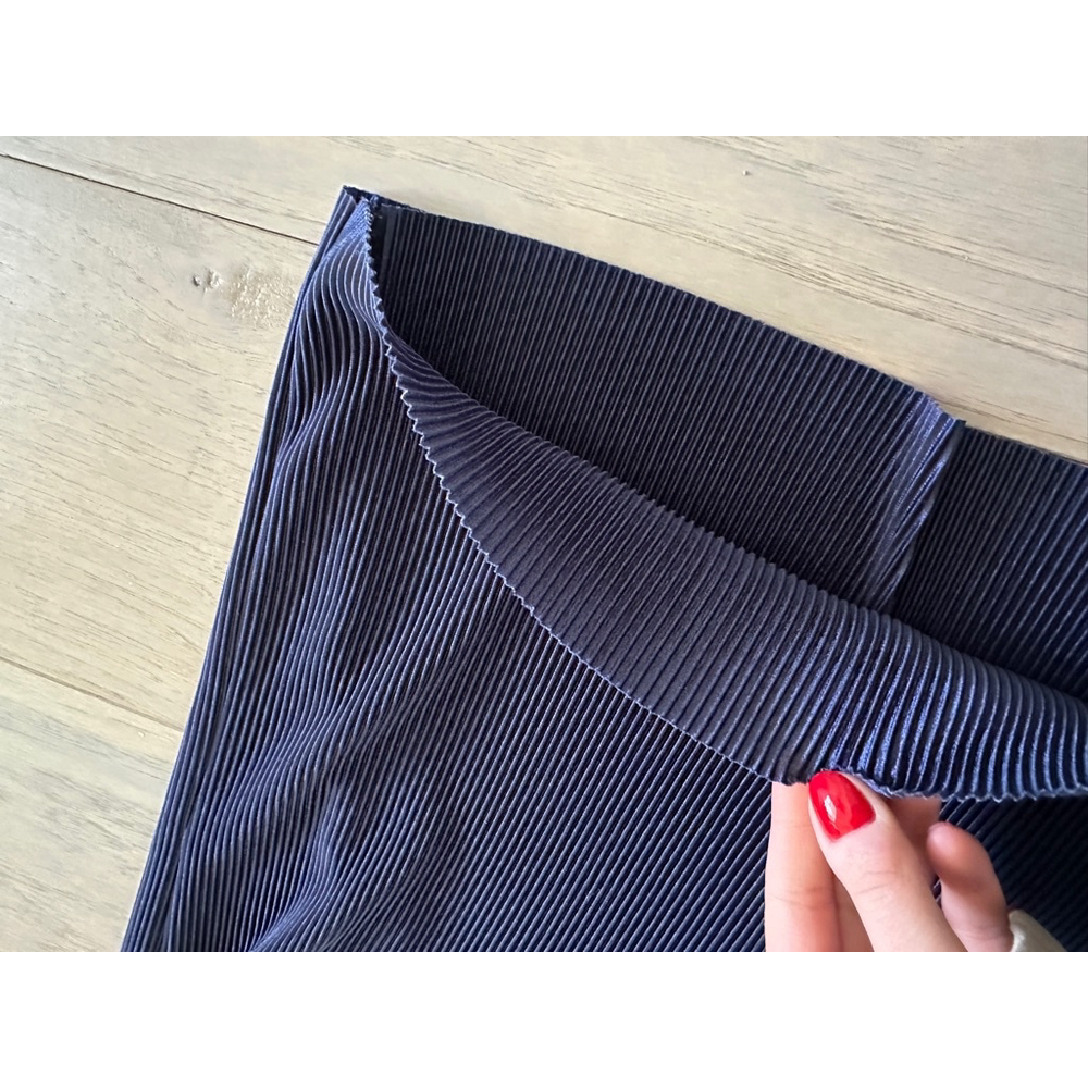 Pleione Ribbed Tank Top Silk Navy Blue Size Small - Picture 5 of 8